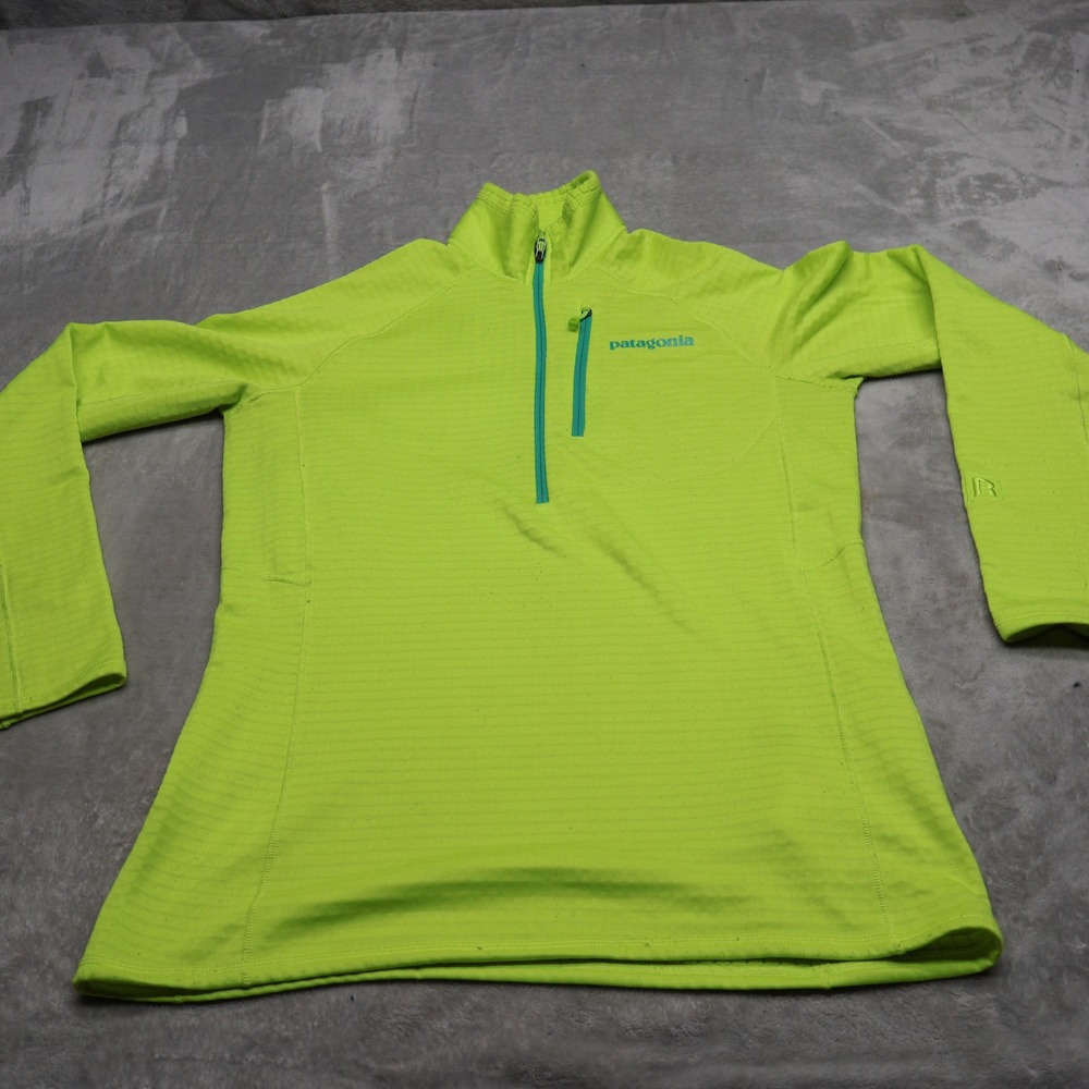 Patagonia Sweatshirt Womens XS Yellow R1 1/4 Zip Pullover Regulator Outdoor